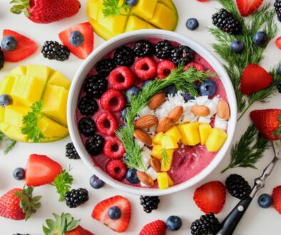 top view photo of food dessert